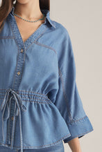 Load image into Gallery viewer, NEWEST ARRIVAL Denim Drawsting Waist Top
