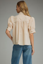 Load image into Gallery viewer, NEWEST ARRIVAL Cream Puff Sleeve Button Down Blouse
