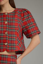Load image into Gallery viewer, NEWEST ARRIVAL Red Christmas Plaid Maxi Skirt Set
