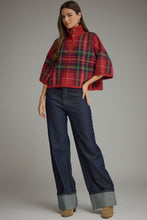 Load image into Gallery viewer, NEWEST ARRIVAL Red Christmas Large Plaid Mock Neck Sweater

