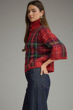 Load image into Gallery viewer, NEWEST ARRIVAL Red Christmas Large Plaid Mock Neck Sweater
