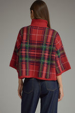 Load image into Gallery viewer, NEWEST ARRIVAL Red Christmas Large Plaid Mock Neck Sweater
