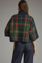 Load image into Gallery viewer, NEWEST ARRIVAL Navy Christmas Large Plaid Mock Neck Sweater
