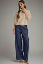Load image into Gallery viewer, NEWEST ARRIVAL Ecru Cream Cable Knit Boxy Mock Neck Sweater
