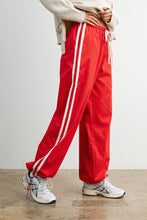 Load image into Gallery viewer, NEWEST ARRIVAL Red/White Striped Drawstring Cuffed Pants

