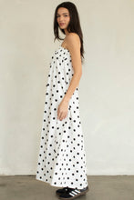 Load image into Gallery viewer, NEWEST ARRIVAL White/Black Polka Dot Maxi Dress
