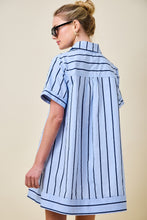 Load image into Gallery viewer, NEWEST ARRIVAL Blue/Navy Striped Shirt Dress
