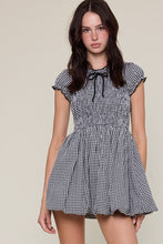 Load image into Gallery viewer, NEWEST ARRIVAL *PREORDER 9/12* Black/White Checker Mini Dress
