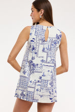 Load image into Gallery viewer, FINAL SALE Vintage Blue Palm Springs Mini Dress
