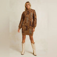 Load image into Gallery viewer, FINAL SALE Western Cowgirl Sweater Dress
