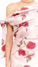 Load image into Gallery viewer, NEWEST ARRIVAL Mauve Pink Floral Satin One Shoulder Maxi Dress
