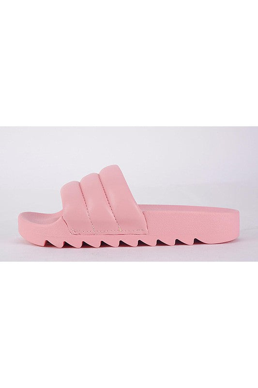 FINAL SALE Pink Casual Slides