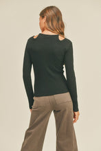 Load image into Gallery viewer, FINAL SALE Black Cold Shoulder Top
