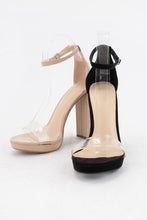 Load image into Gallery viewer, FINAL SALE Clear Strap Block Heels
